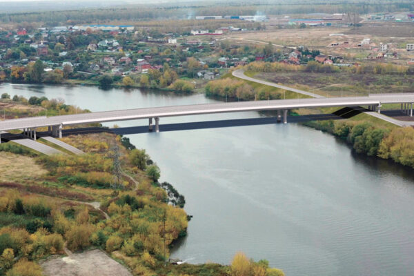 В Подмосковье продолжается строительство моста через Москва-реку