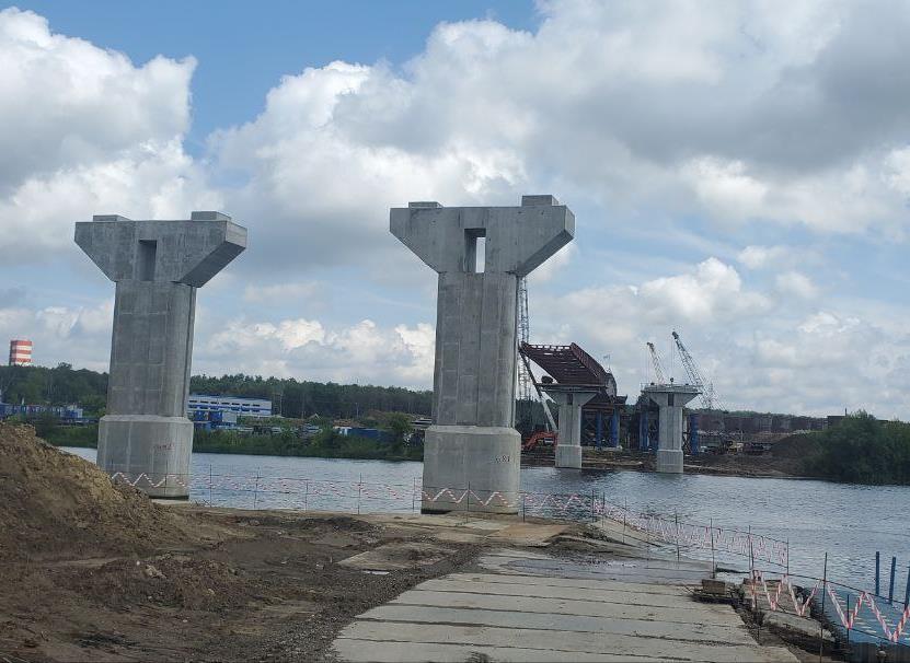 Июнь 2023 года: надвижка пролетов моста через  р. Москву и новые путепроводы трассы ЮЛА